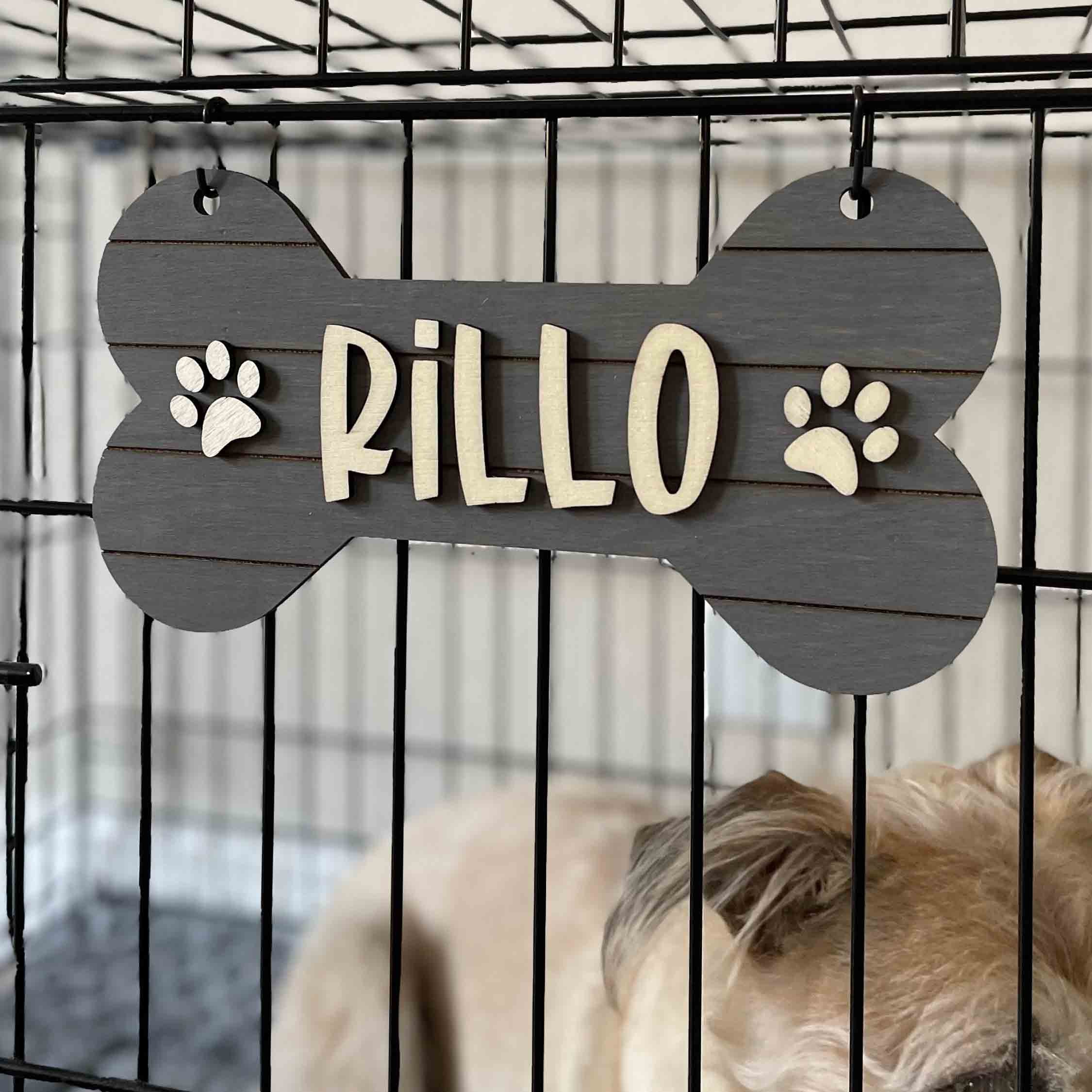 Personalized Wood Crate Sign With Pet Name Home Decor For Pets