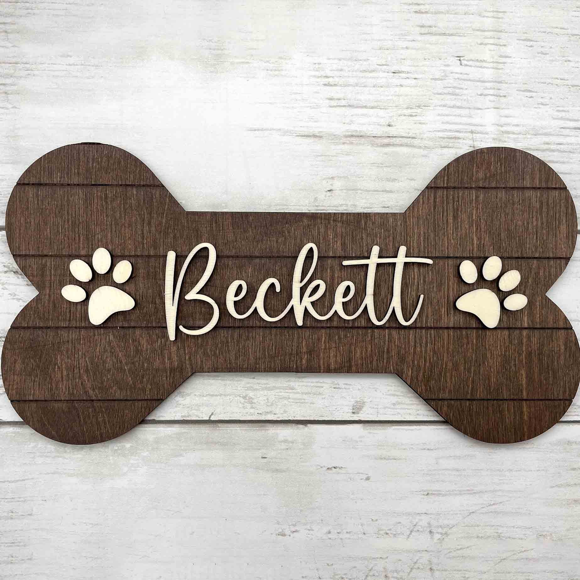 Personalized Wood Crate Sign With Pet Name Home Decor For Pets