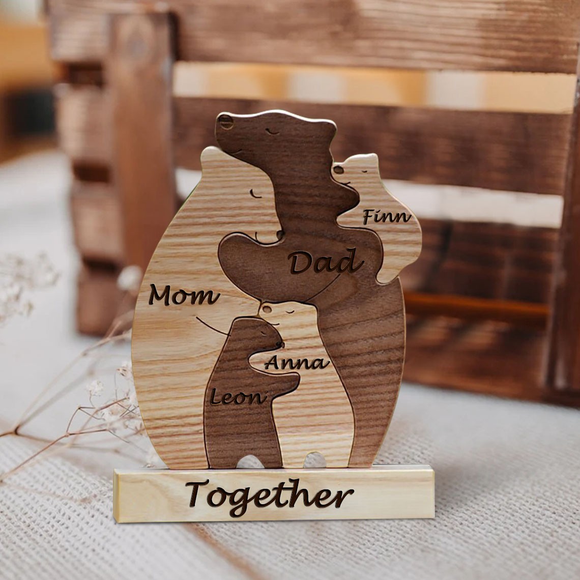 Personalized Family Bear Puzzle Birthday Keepsake Gift For Christmas Day Gifts Ideas