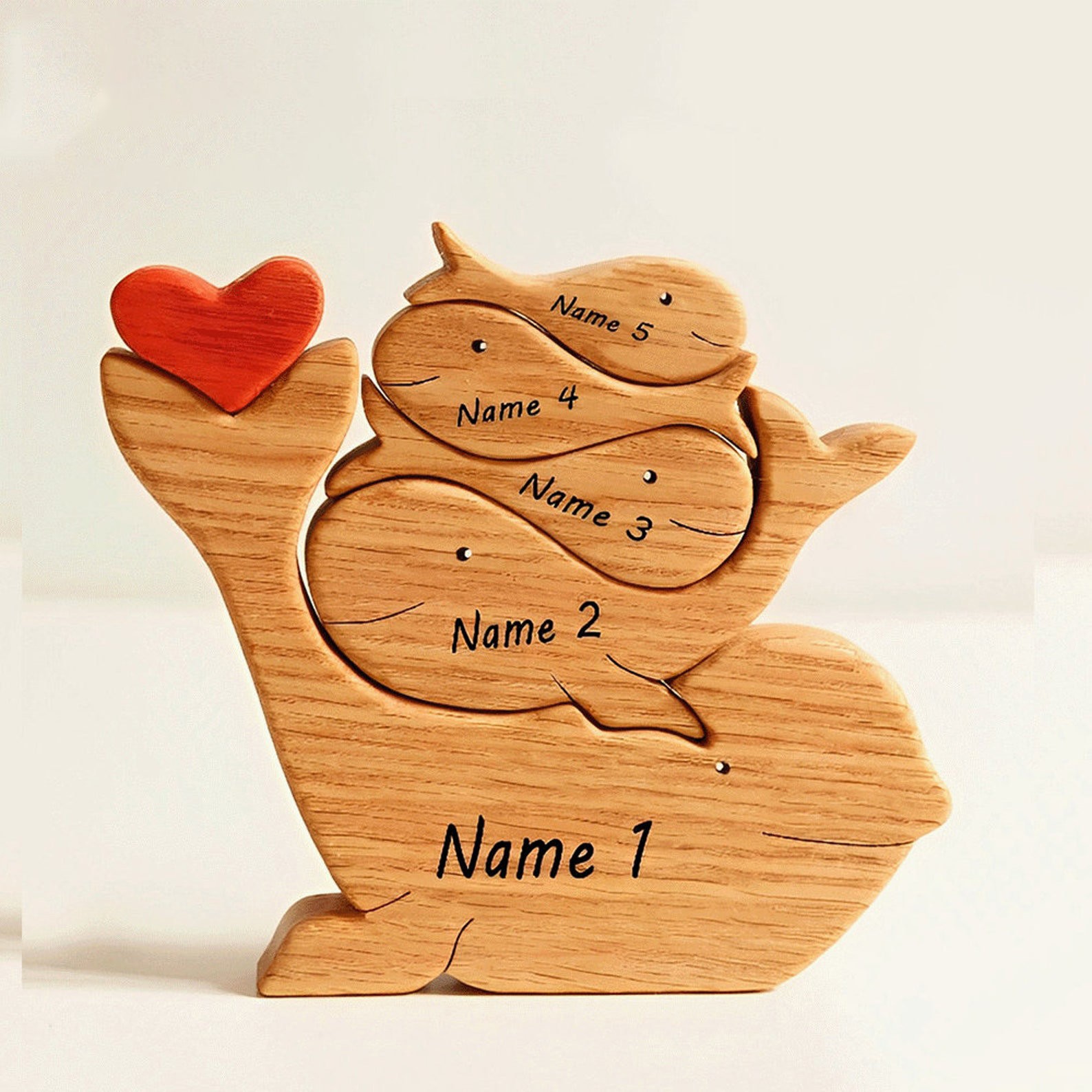 Personalized Family Whale Puzzle Birthday Family Keepsake Gift For Anniversary