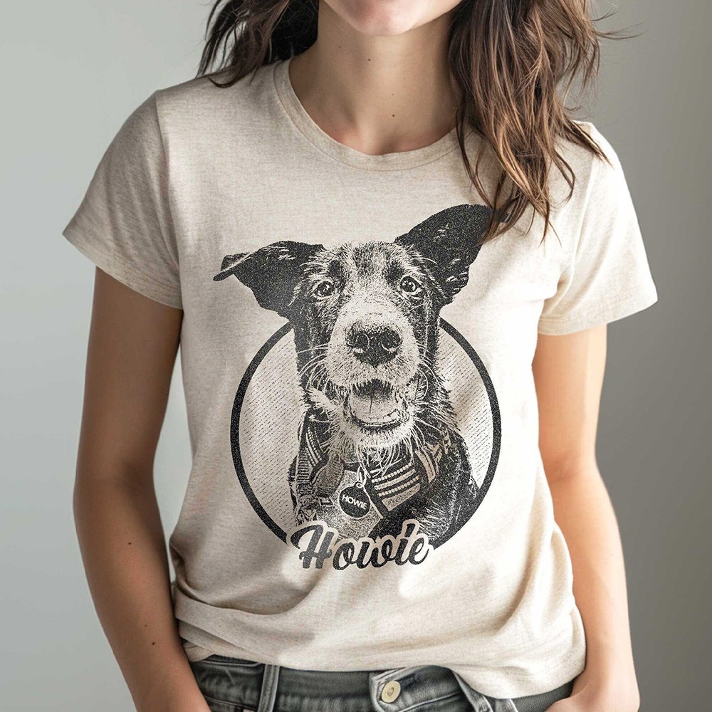 Personalized Pet Portrait Shirt Hoodie Birthday Gift for Dog Mom/Dad