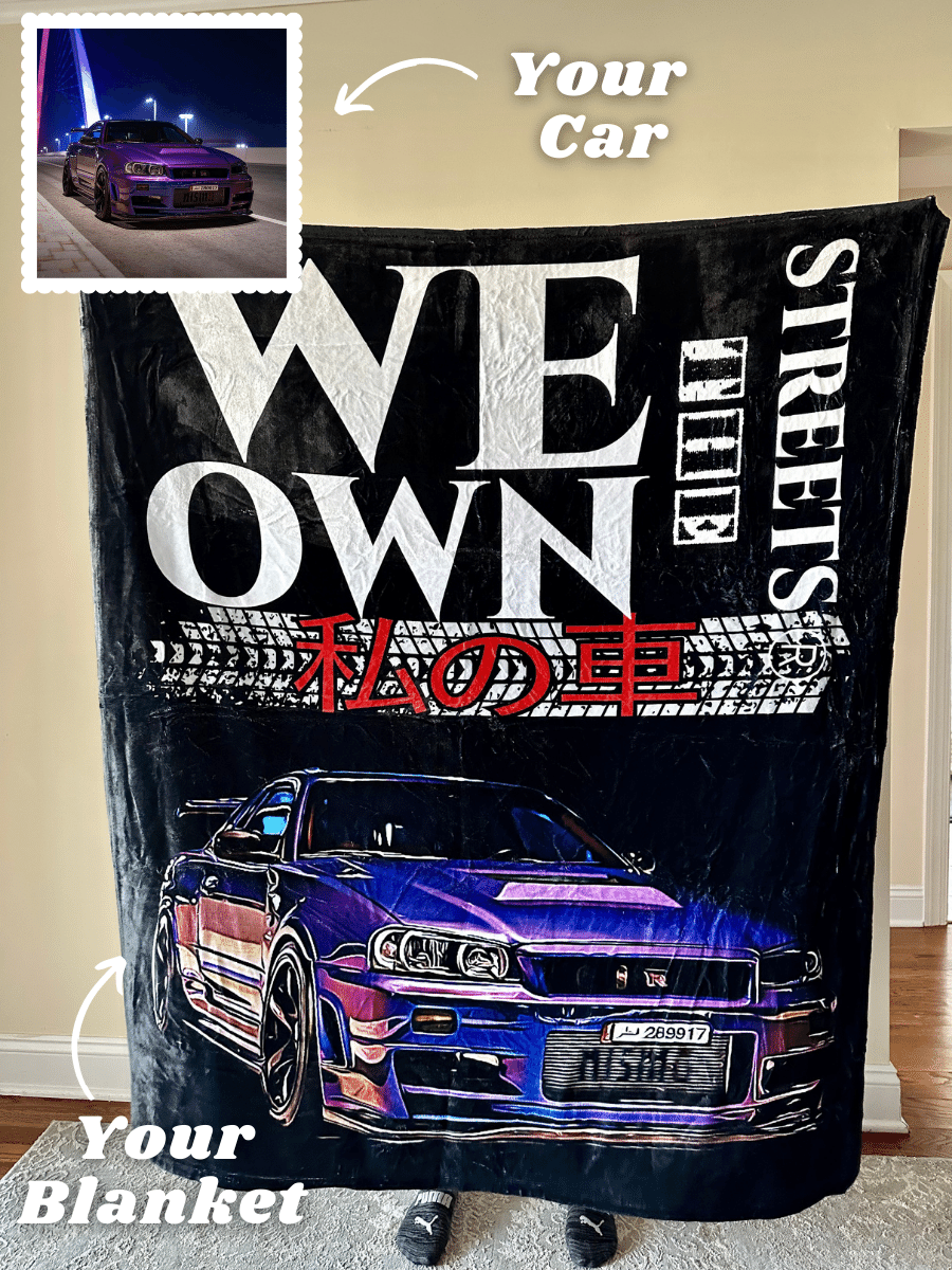 Personalized We Own The Streets Car Fleece Blanket For Father's Day