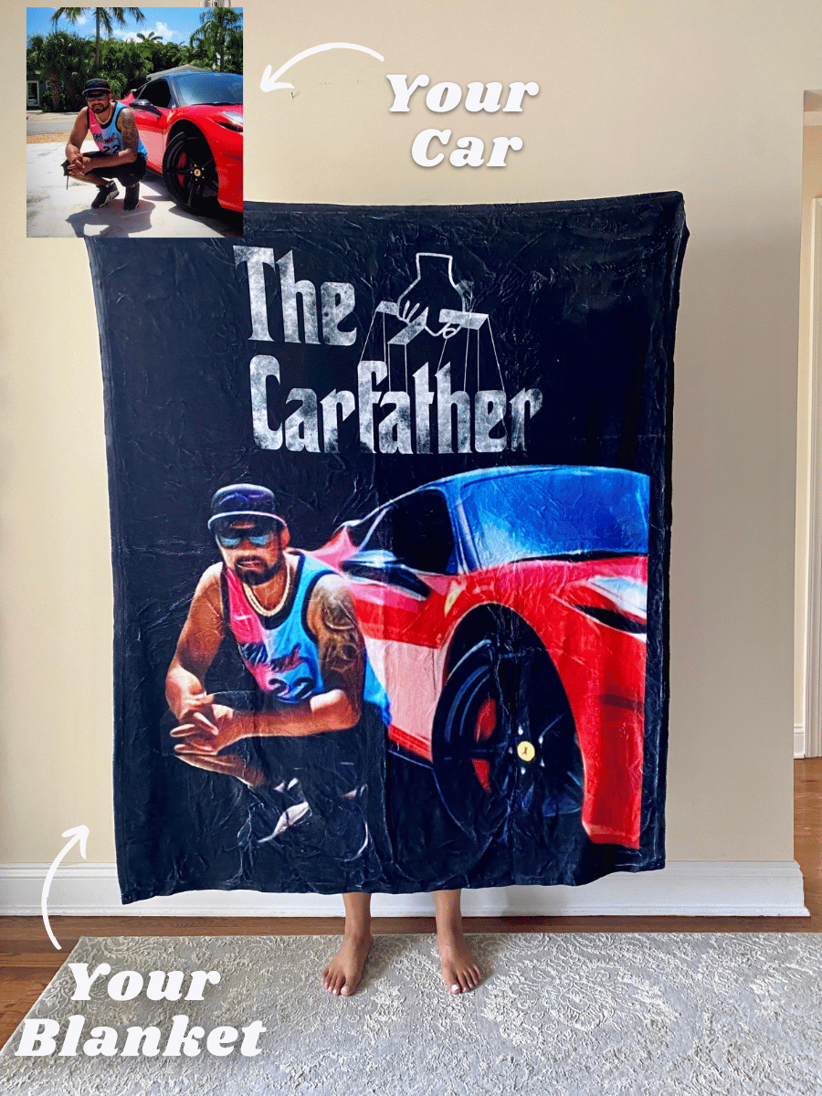 Personalized The Carfather Car Fleece Blanket For Father's Day