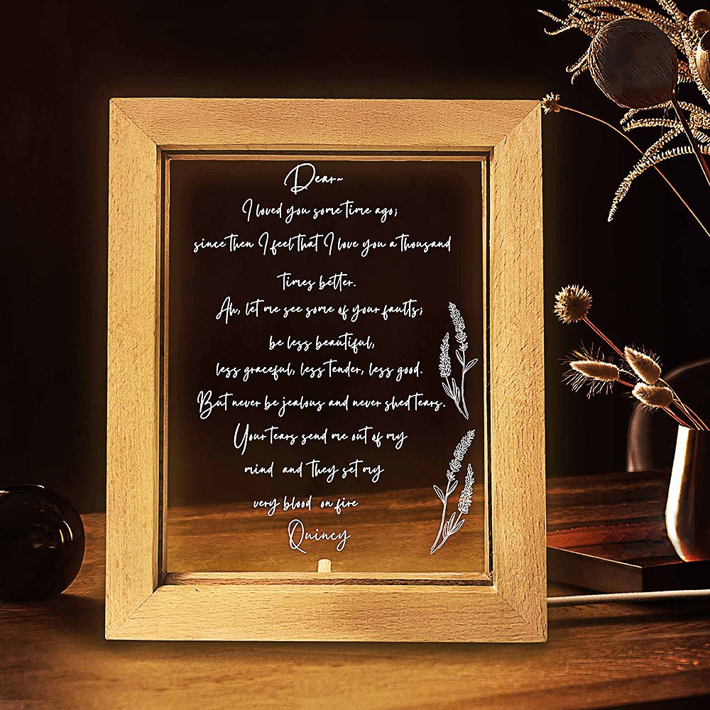 Personalized HandWritten Letter Night Light Mother's Day Gift For Mom Grandma