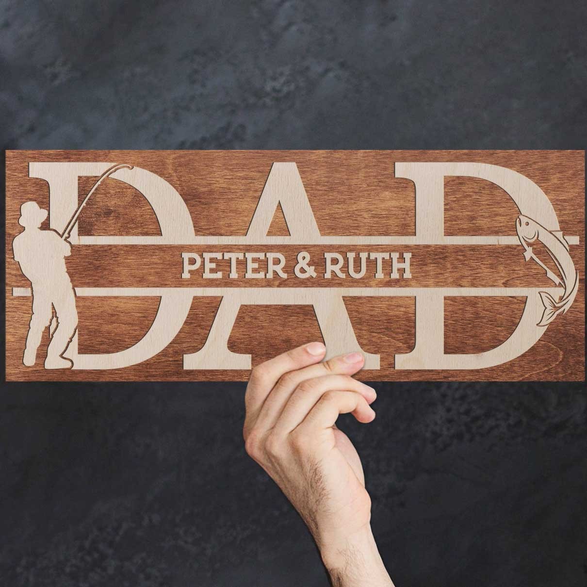 Personalized Dad Sign with Kids Names Gifts For Father's Day