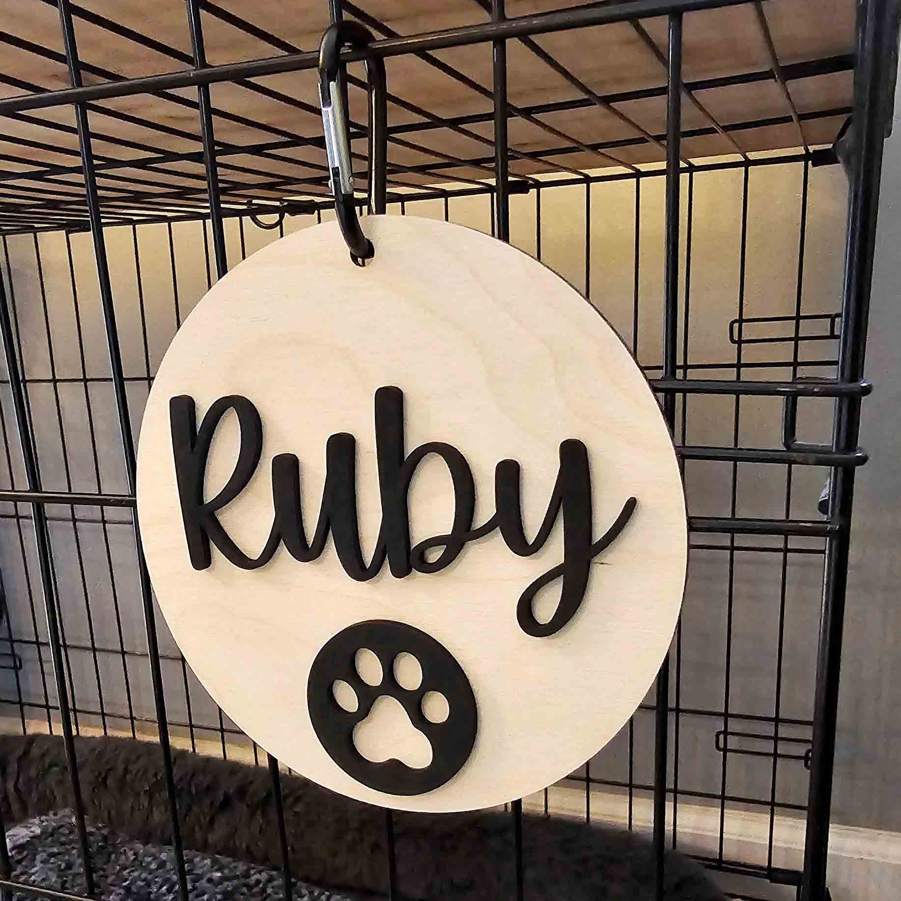 Personalized Wood Crate Sign With Pet Name Home Decor For Pet Lovers