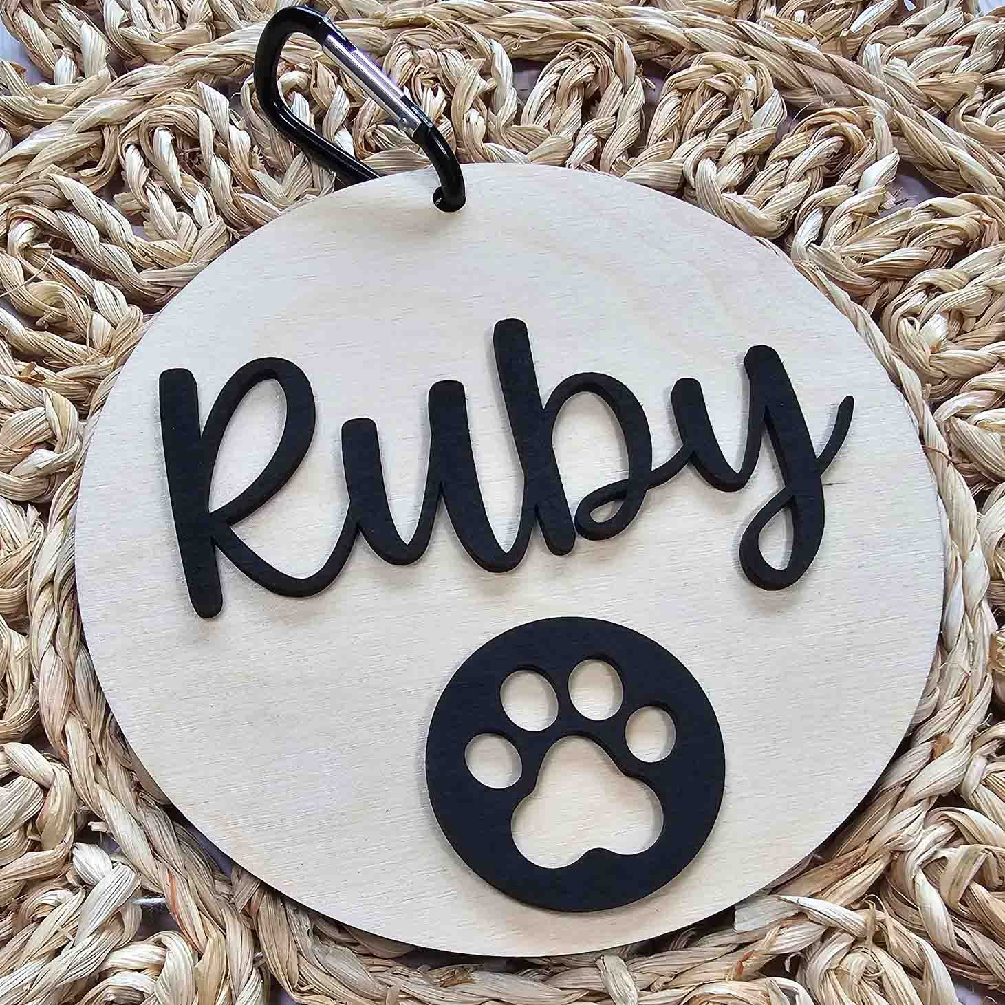 Personalized Wood Crate Sign With Pet Name Home Decor For Pet Lovers