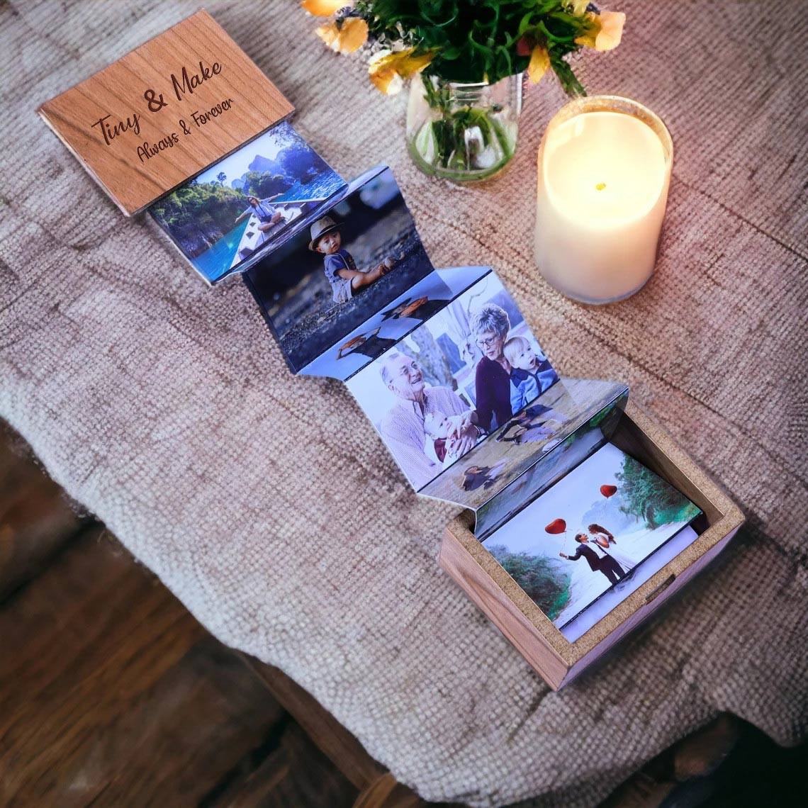 Personalized Pull Out Photo Box For Valentine's Day Birthday