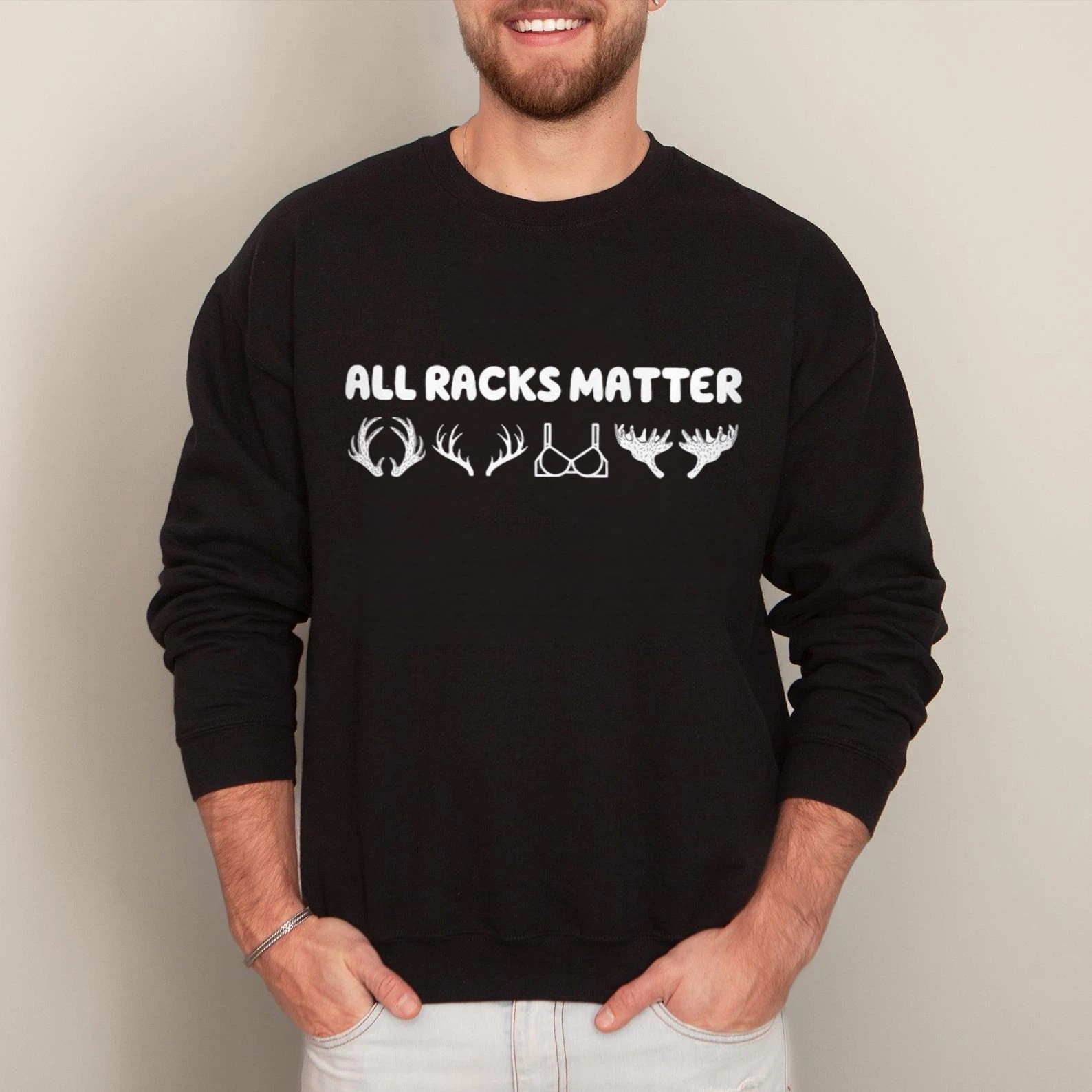 All Racks Matter Shirt,Sweatshirt,Hoodie,Funny Deer Hunting Shirt, Groomsmen Gifts,Hunt Club Outdoor Tee,Fathers Day Gift for Husband,Uncle Hunter Humor Gifts,Men Hunter Humor Gifts