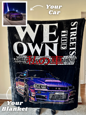 Personalized We Own The Streets Car Fleece Blanket For Father's Day