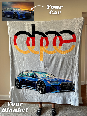 Personalized Dope Car Fleece Blanket For Father's Day