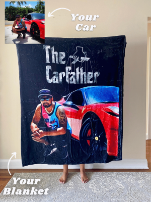 Personalized The Carfather Car Fleece Blanket For Father's Day