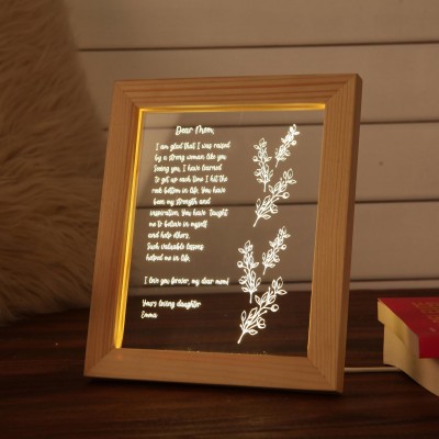 Personalized HandWritten Letter Night Light Mother's Day Gift For Mom Grandma