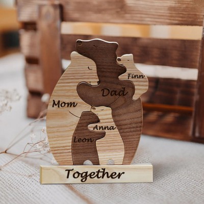 Personalized Family Bear Puzzle Birthday Keepsake Gift For Christmas Day Gifts Ideas