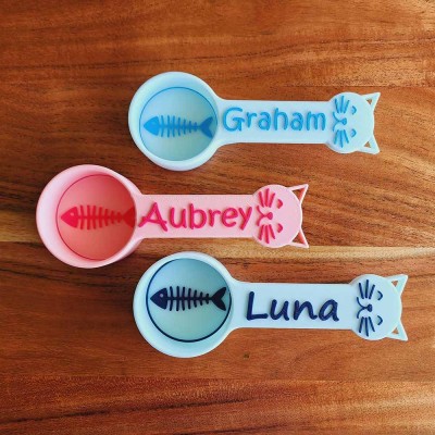 Personalized Cat Food Dispenser With Pet Name For Pet Lovers Gift Ideas