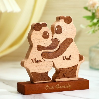 Personalized Family Panda Puzzle Birthday Keepsake Gift For Christmas Day Gifts Ideas