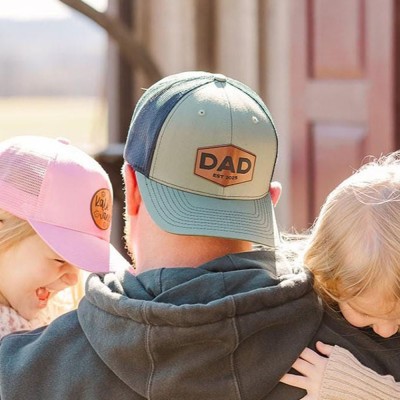 Personalized Dad Patch Trucker Hat with Kids Names For Father's Day Gift