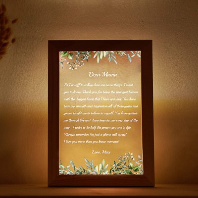 Personalized HandWritten Letter Night Light Mother's Day Gift For Mom Grandma