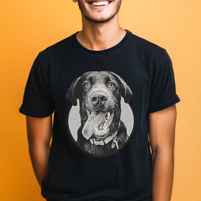 Personalized Pet Portrait Shirt Hoodie Birthday Gift for Dog Mom/Dad