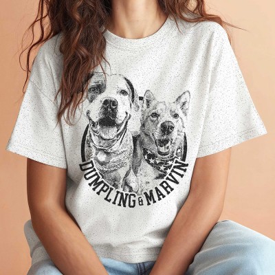 Personalized Pet Portrait Shirt Hoodie Birthday Gift for Dog Mom/Dad