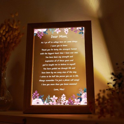 Personalized HandWritten Letter Night Light Mother's Day Gift For Mom Grandma
