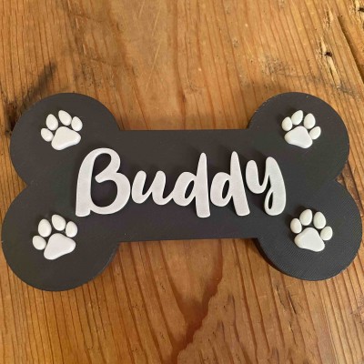 Personalized Wood Crate Sign With Pet Name Home Decor For Pet Lovers