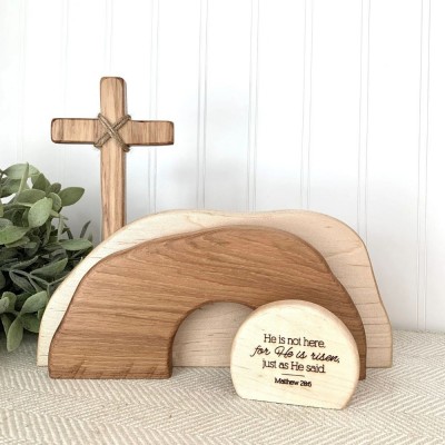 Empty Tomb Wooden Easter Decor/Easter Nativity Set For Easter