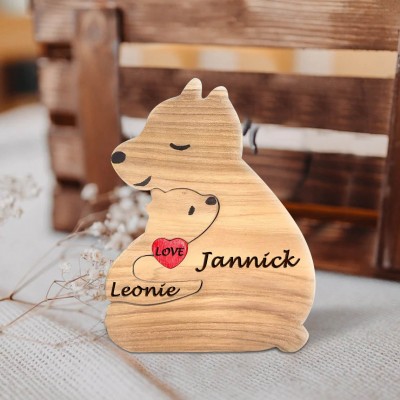 Personalized Family Bear Puzzle Anniversary Birthday Family Keepsake Gift For Christmas Day