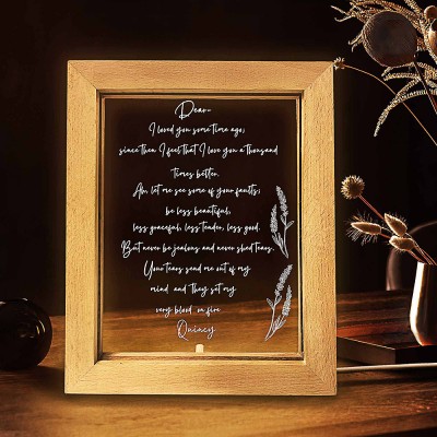 Personalized HandWritten Letter Night Light Mother's Day Gift For Mom Grandma