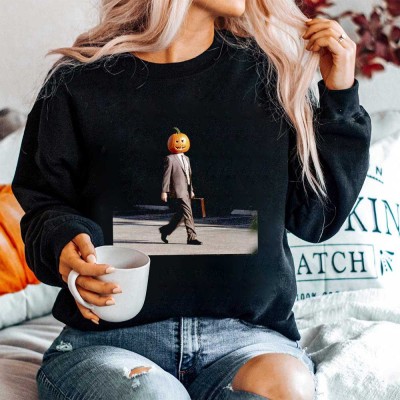 Funny Pumpkin Head Shirt Sweatshirt For The Office Halloween Gift