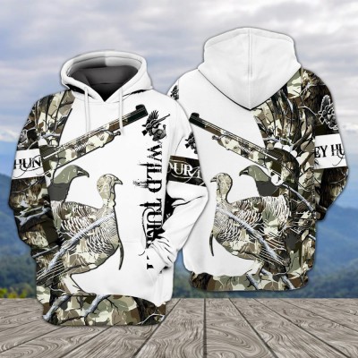 Custom Name Wild Turkey Hunting All Over Print Shirt