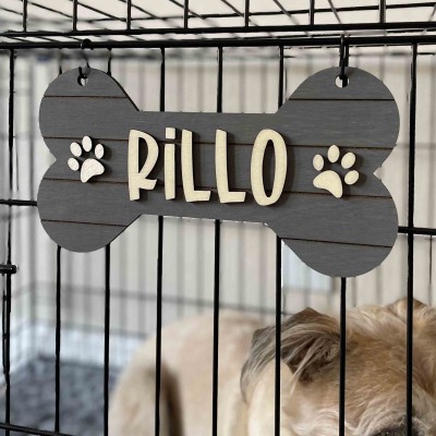 Personalized Wood Crate Sign With Pet Name Home Decor For Pets