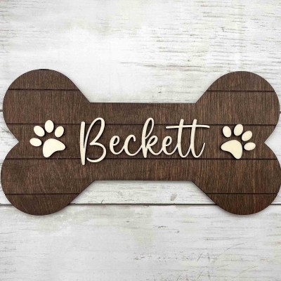 Personalized Wood Crate Sign With Pet Name Home Decor For Pets