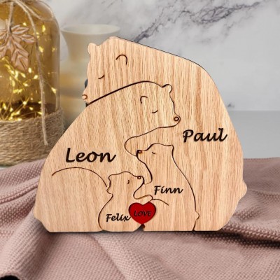 Personalized Family Bear Puzzle Anniversary Family Keepsake Gift For Anniversary