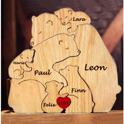 Personalized Family Bear Puzzle Anniversary Keepsake Gift For Family Gifts Ideas