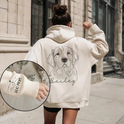 Personalized Pet Sweatshirt Hoodie Birthday Gift for Dog Mom/Dad