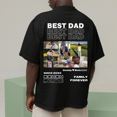 Custom BEST DAD T-shirt Sweatshirt Hoodie With Photos For Father's Day