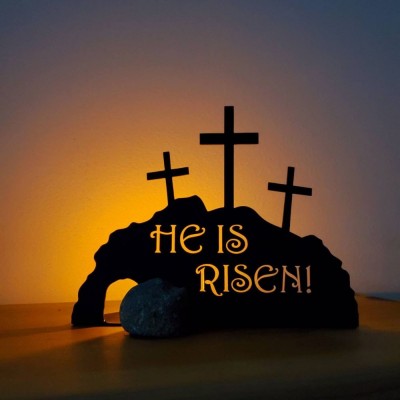Empty Tomb Easter Decoration Wooden Empty Tomb Scene Decor Jesus Puzzle Nativity Religion Cross