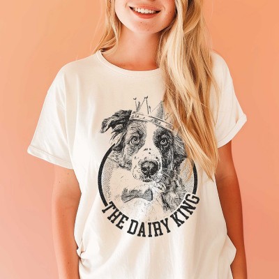 Personalized Pet Portrait Shirt Hoodie Birthday Gift for Dog Mom/Dad