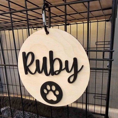 Personalized Wood Crate Sign With Pet Name Home Decor For Pet Lovers