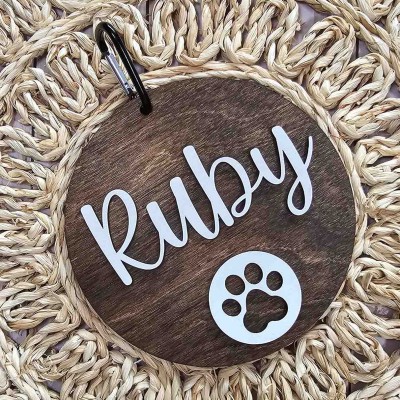 Personalized Wood Crate Sign With Pet Name Home Decor For Pet Lovers