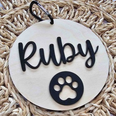 Personalized Wood Crate Sign With Pet Name Home Decor For Pet Lovers