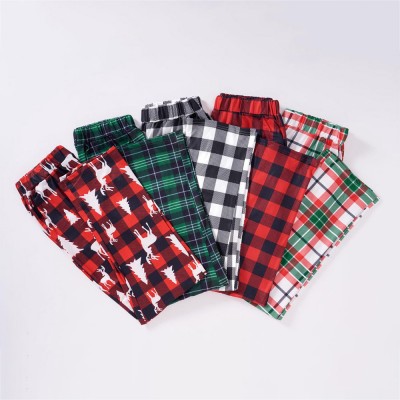 Christmas Plaid Pajama Pants, Unisex Winter Pajama Bottoms