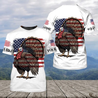 Rugged America Wild Turkey Custom Name All Over Print Shirt