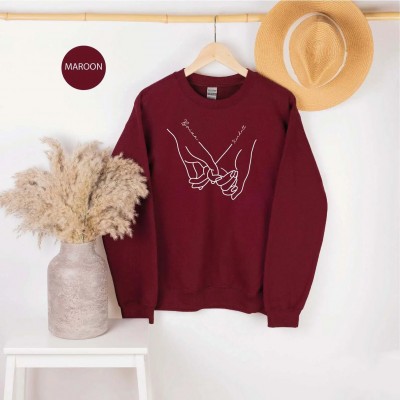 Valentines Couple Sweatshirts, Custom Couple Sweatshirts, Custom Valentine Gift, Valentine Day Sweatshirt, Personalized Valentine Sweatshirt